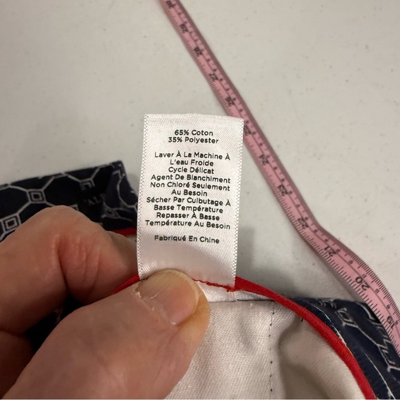 Talbots Signature Ankle Pants Geometric Print Navy/White Career Women’s Size 12 - Picture 13 of 13